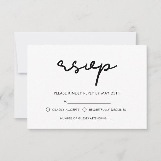 シンプル 出欠カード (正面)