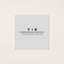 シンプル+初期のカスタムロゴノートカード