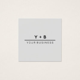 シンプル+初期のカスタムロゴノートカード