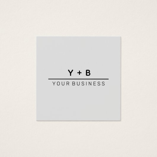 シンプル+初期のカスタムロゴノートカード (正面)