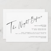 シンプル 前夜のリハーサルディナー 招待状 (正面/裏面)