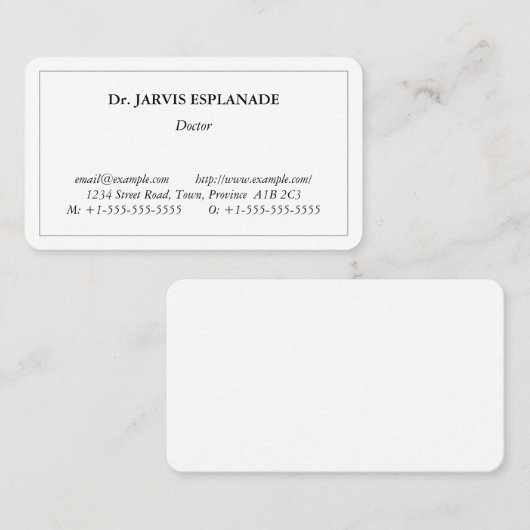 シンプル、医療スペシャリスト名刺 名刺 (正面/裏面)