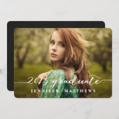 シンプル |卒業パーティー招待状 招待状 (正面/裏面)