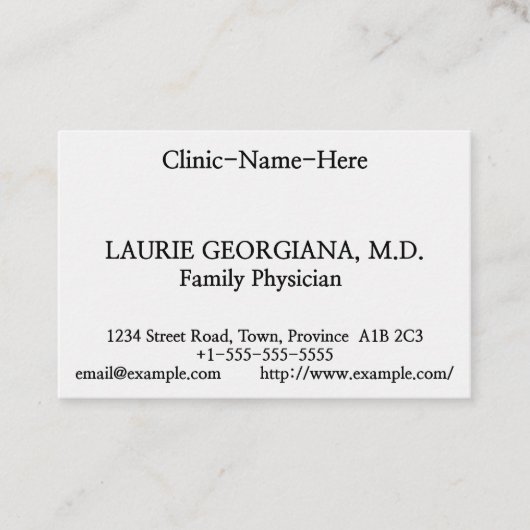 シンプル、名ミニマル刺 名刺 (正面)