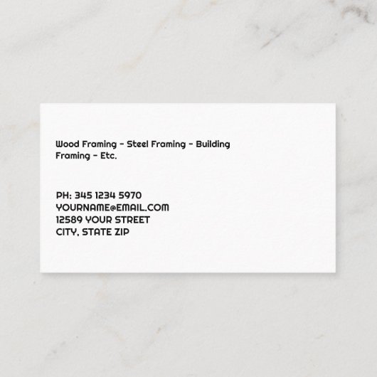 シンプル 名刺 (裏面)