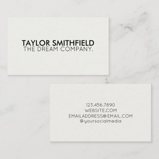 シンプル 名刺 (正面/裏面)