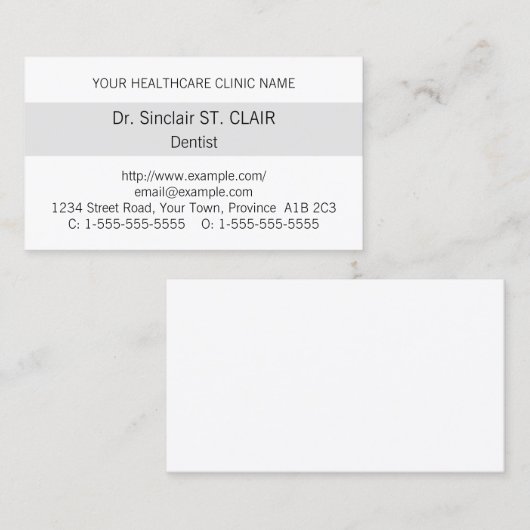 シンプル 名刺 (正面/裏面)