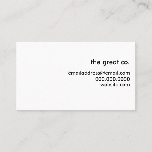 シンプル 名刺 (裏面)