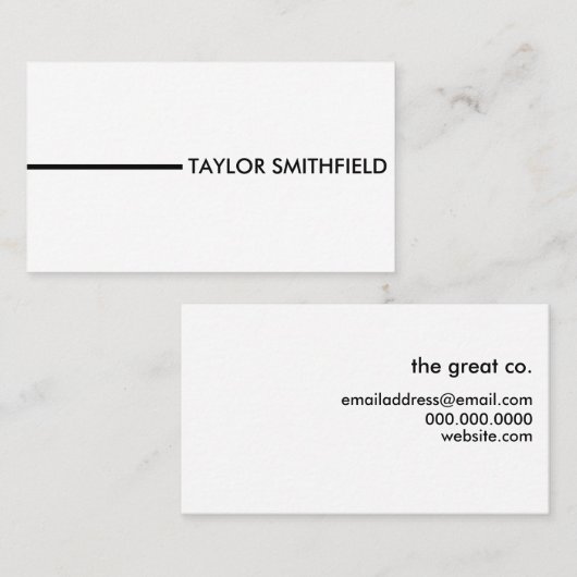 シンプル 名刺 (正面/裏面)