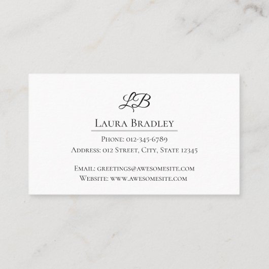 シンプル  名刺 (裏面)