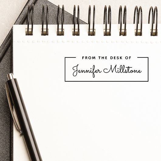 シンプル 執筆者の机から スクリプト名 セルフインキングスタンプ