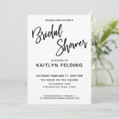 シンプル、多用途の手書きブライダルシャワー 招待状 (スタンド正面)