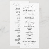 シンプル、多用途エレガント、スリム結婚スクリプト プログラム (正面/裏面)