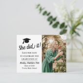 シンプル |大学院の写真を保存しました ポストカード (スタンド正面)