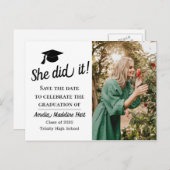 シンプル |大学院の写真を保存しました ポストカード (正面/裏面)