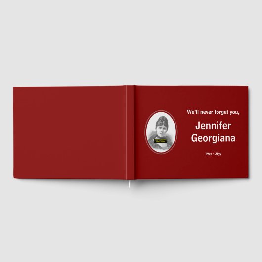 シンプル、尊敬悔やみや弔慰ゲストブック ゲストブック (全面)