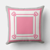 シンプル,幾何学模様,ピンク,グレー クッション (裏面)