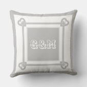 シンプル，幾何学模様，空，灰色， クッション (裏面)