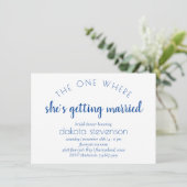 シンプル | 彼女が手に入れる結婚した場所 招待状 (スタンド正面)