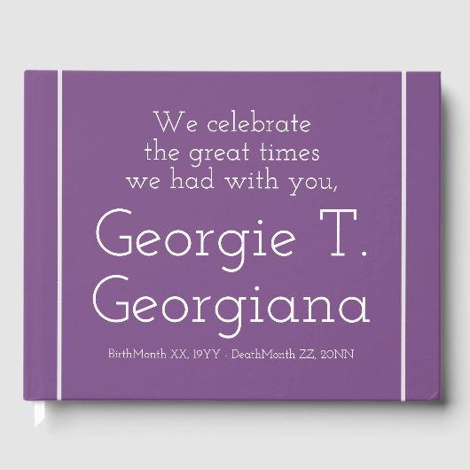 シンプル・愛なる葬儀・追悼本 ゲストブック (正面)