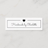 シンプル、手書き、"手作り"ミニ名刺 スキニー名刺 (正面)