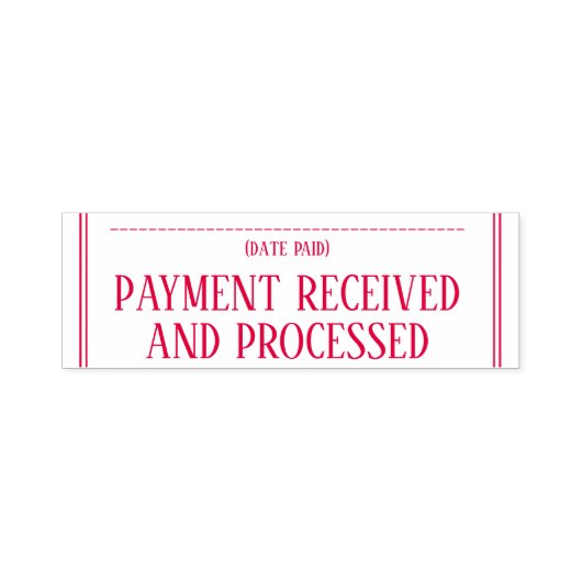 シンプル「支払の受領および処理」 セルフインキングスタンプ (デザイン)