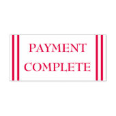 シンプル「支払完了」ゴム印 セルフインキングスタンプ (デザイン)