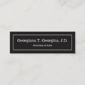 シンプル、暗闇は、及び専門の名刺きれいになります スキニー名刺 (正面)