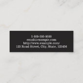 シンプル、暗闇は、及び専門の名刺きれいになります スキニー名刺 (裏面)