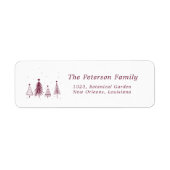 シンプル |梅の紫の住所 ラベル (正面)