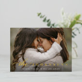 シンプル |横向き写真 箔シーズンカード (立ち正面)