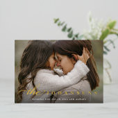 シンプル |横向き写真 箔シーズンカード (立ち正面)