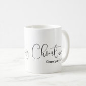 シンプル、水彩クリスマスパインカスタム木 コーヒーマグカップ (正面右)