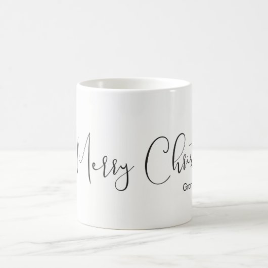 シンプル、水彩クリスマスパインカスタム木 コーヒーマグカップ (中央)
