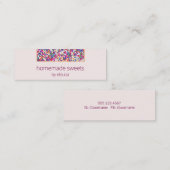 シンプル、洗練されたパティシエモダンシェフピンク スキニー名刺 (正面/裏面)