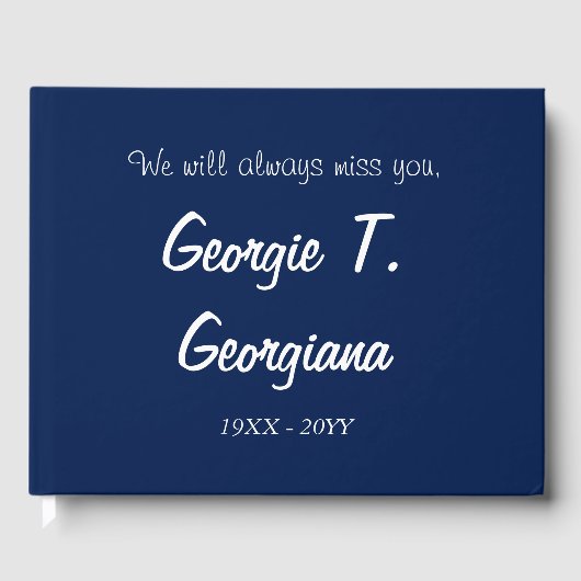 シンプル・清浄な葬儀・慰霊帳 ゲストブック (正面)