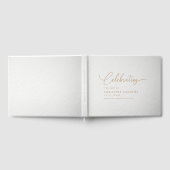 シンプル"生命のお祝い"スクリプトフォント ゲストブック (全面)