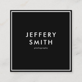 シンプル（白黒）  スクエア名刺