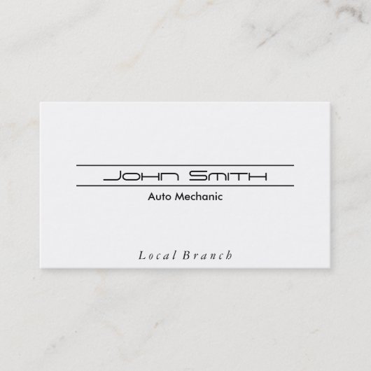 シンプル |白 名刺 (正面)