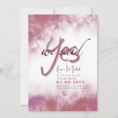 シンプル 私たちはイエス カスタム名とテキスト 招待状 (正面)