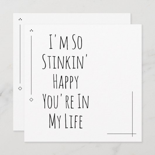 シンプル「私はあなたは自分の人生で幸せだ」 (正面/裏面)