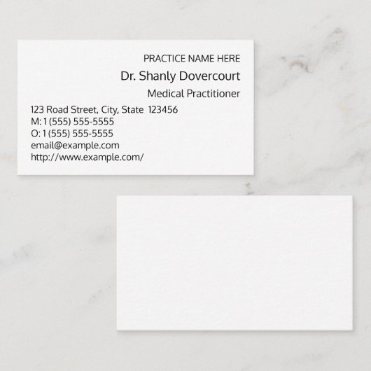 シンプル、立派で謙虚な名刺 名刺 (正面/裏面)