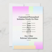 シンプル「第19誕生日SOIREE」 招待状 (裏面)