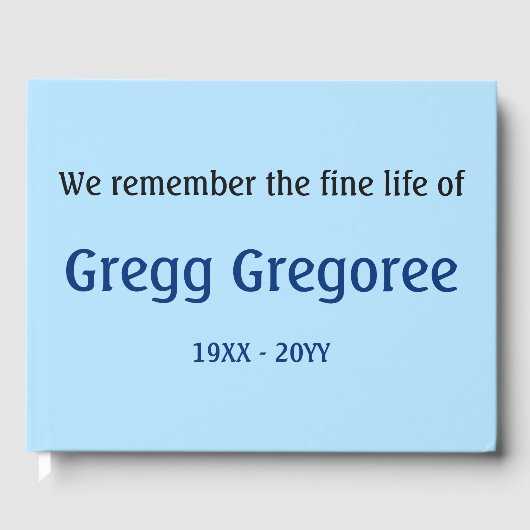 シンプル・簡易葬儀案内書 ゲストブック (正面)