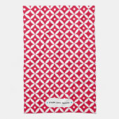 シンプル。 純粋。 正直-赤く及び白い台所タオル キッチンタオル (縦)