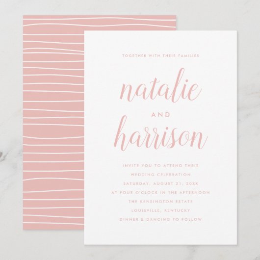 シンプル |結婚式招待状 招待状 (正面/裏面)