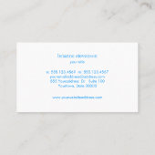 シンプル&美しいクラシックターコイズブルーリネンルック 名刺 (裏面)