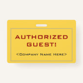 シンプル「認定ゲスト！」 バッジ (正面)