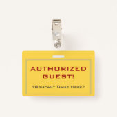 シンプル「認定ゲスト！」 バッジ (裏面クリップ)