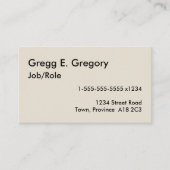 シンプル、謙虚、ミニ 名刺 (正面)